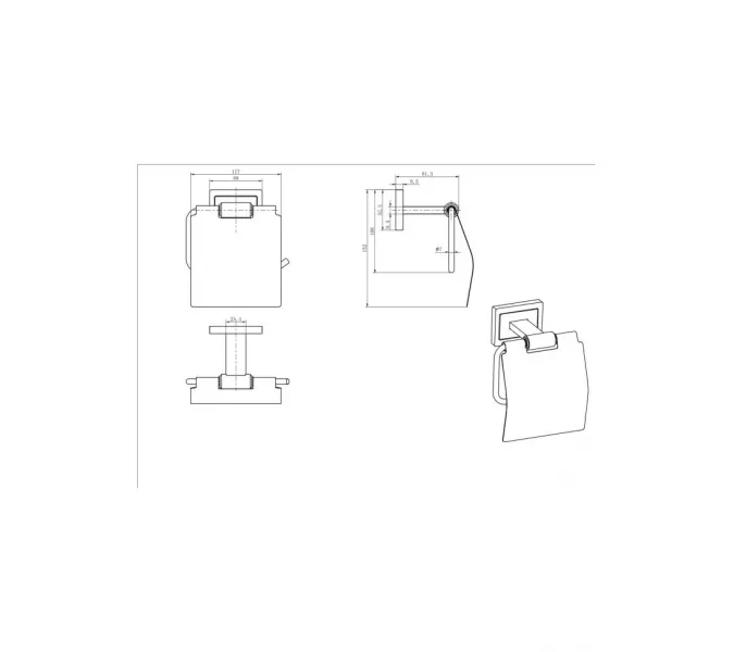 Бумагодержатель Ceramalux GAMMA 12307, изображение 2