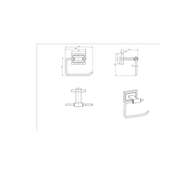 Бумагодержатель Ceramalux GAMMA  12307A, изображение 2