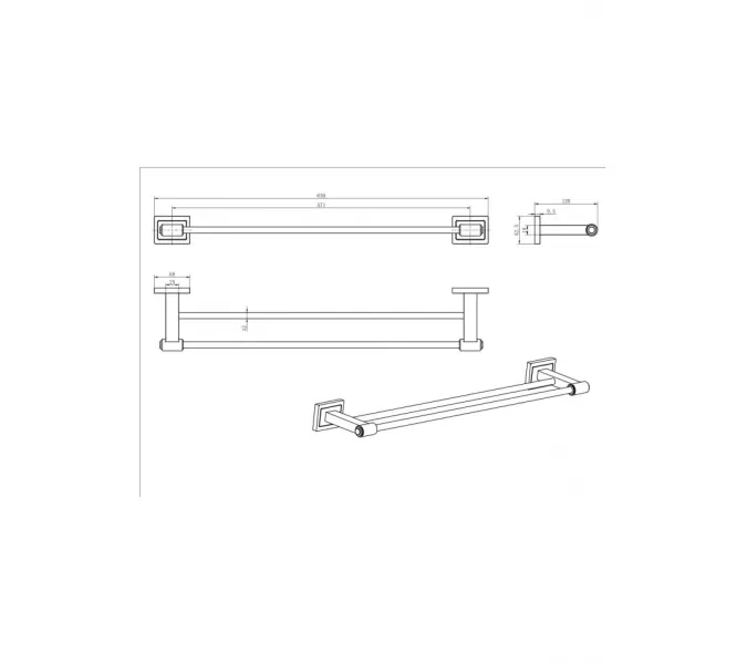 Полотенцедержатель Ceramalux GAMMA 12309, изображение 2