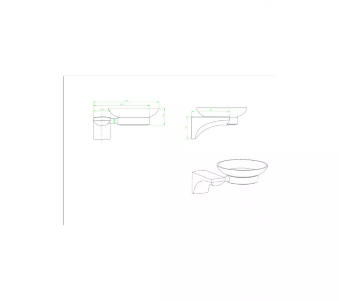 Мыльница стекло Ceramalux MONELLI  70004, изображение 2