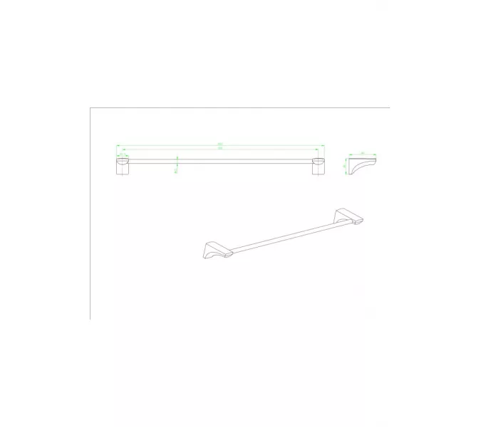 Полотенцедержатель Ceramalux MONELLI  70008, изображение 2