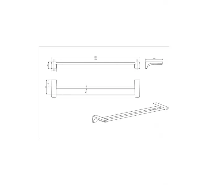 Полотенцедержатель Ceramalux MONELLI  70009A, изображение 2