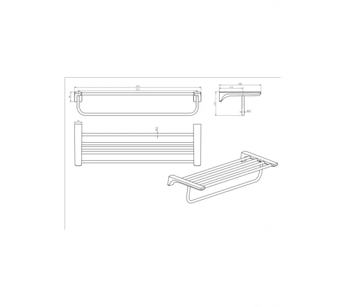 Полотенцедержатель Ceramalux MONELLI  70010, изображение 2