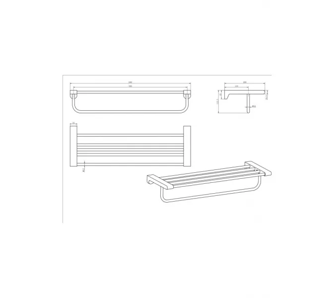 Полотенцедержатель Ceramalux NEO 51010, изображение 2