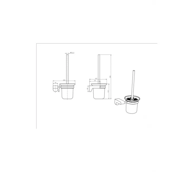 Ёршик подвесной Ceramalux NEO 51013, изображение 2