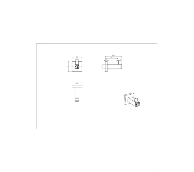 Крючок Ceramalux VENEZIA 88601-1, изображение 2