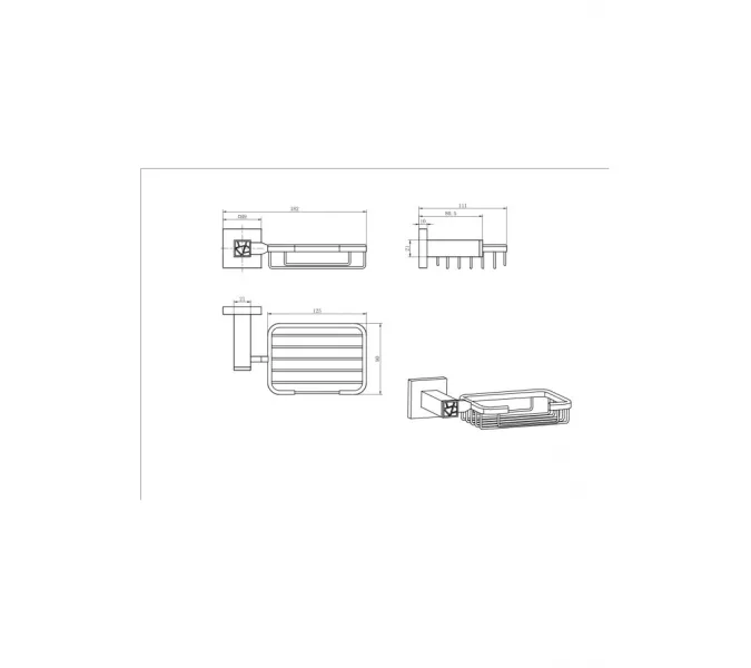 Мыльница решетка Ceramalux VENEZIA 88605-1, изображение 2