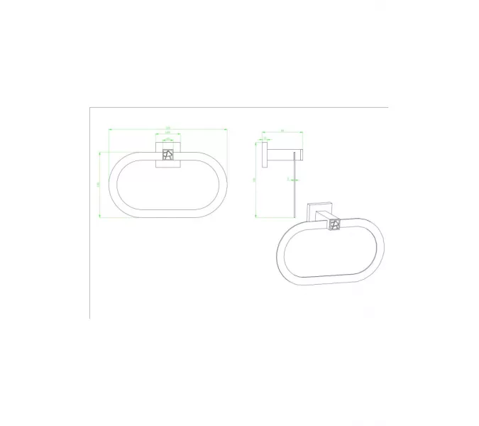 Полотенцедержатель Ceramalux VENEZIA 88606-1, изображение 2