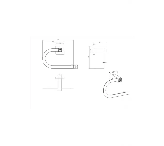 Бумагодержатель Ceramalux VENEZIA  88607A-1, изображение 2