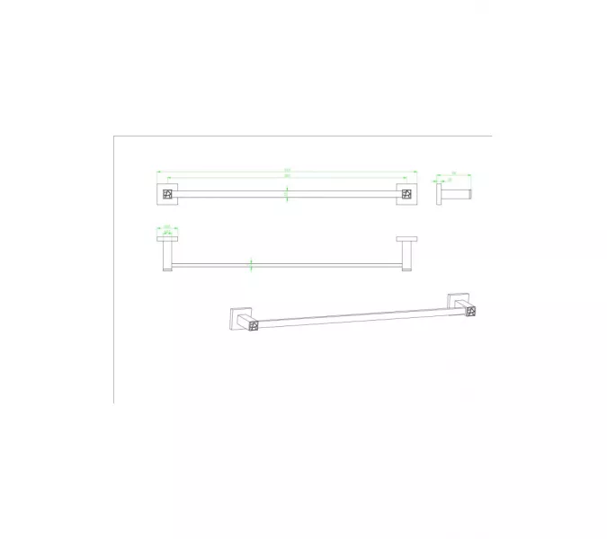 Полотенцедержатель Ceramalux VENEZIA 88608-1, изображение 2