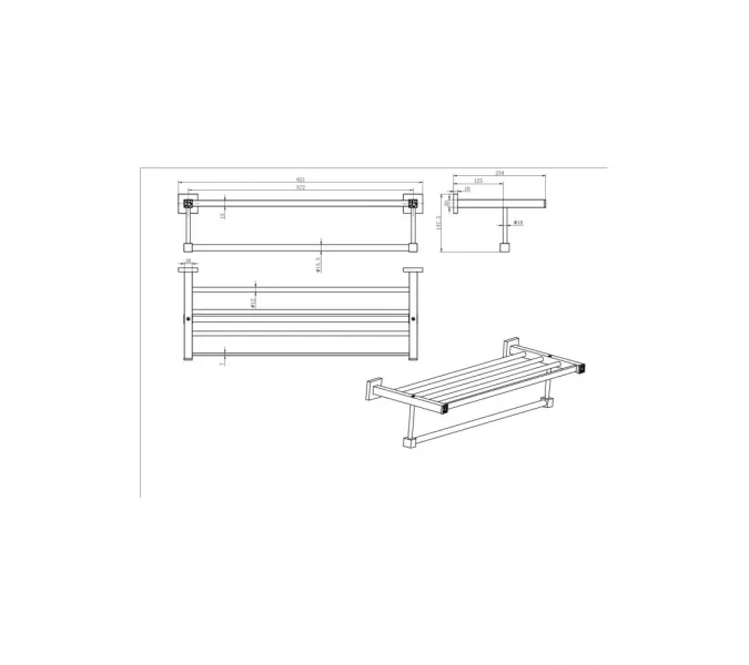 Полка подвесная Ceramalux VENEZIA  88610-1, изображение 2