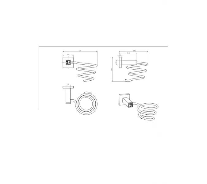 Держатель для фена Ceramalux VENEZIA 88616-1, изображение 2