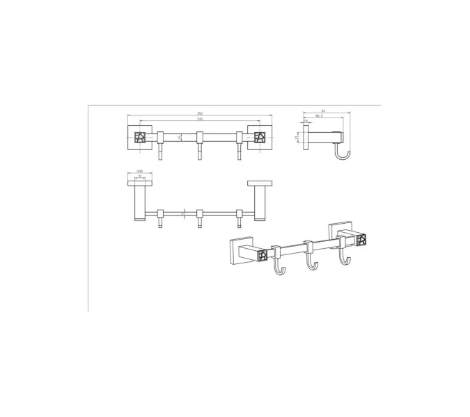 Крючок Ceramalux VENEZIA  88618-1, изображение 2