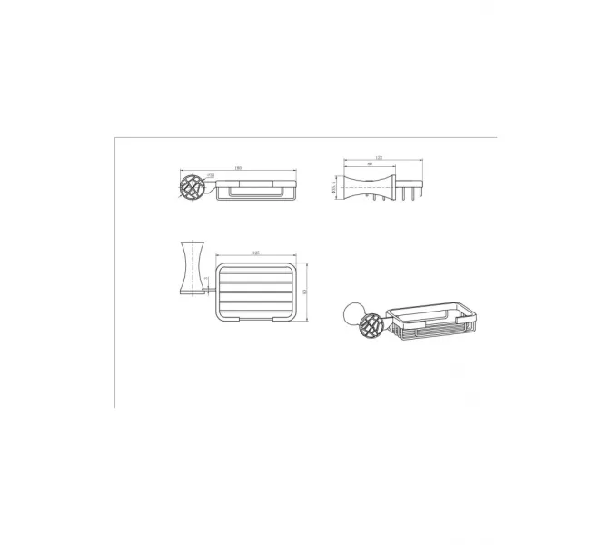 Мыльница решетка Ceramalux VIRGINIA 94305A, изображение 3