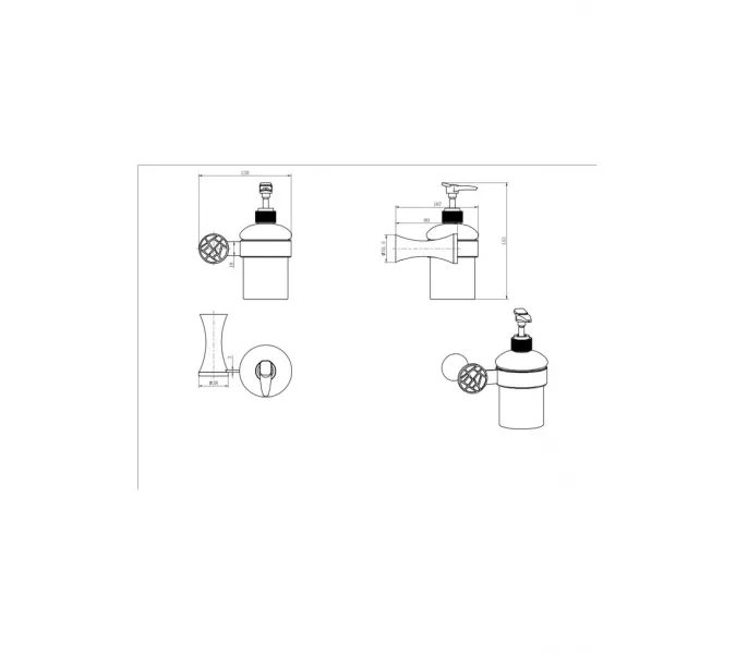 Дозатор Ceramalux VIRGINIA 94312A, изображение 3