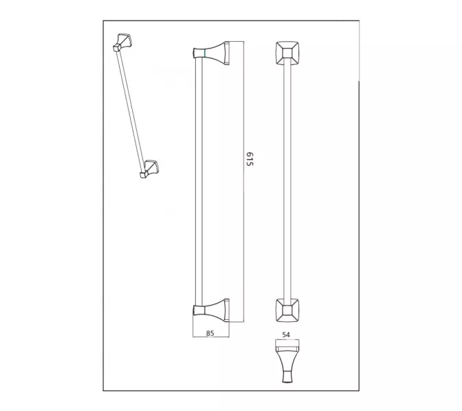 Полотенцедежатель Ceramalux DOMINO 95408, изображение 2