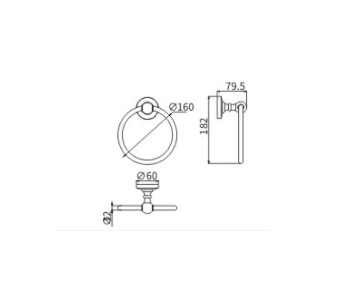Полотенцедержатель Ceramalux CAPS 51306, изображение 2