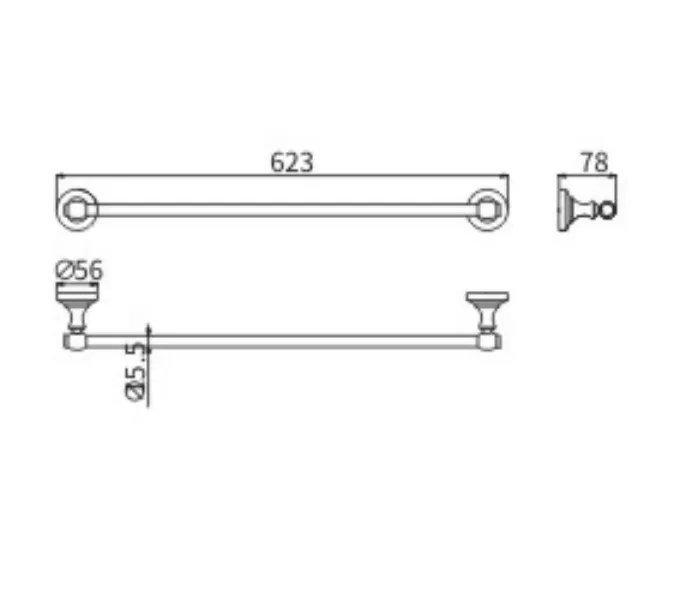 Полотенцедержатель Ceramalux BIANCO 52008, изображение 2