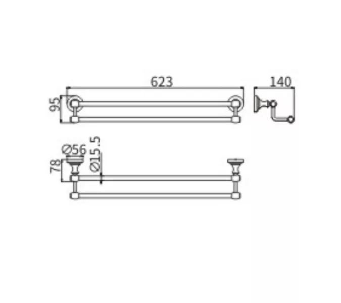 Полотенцедержатель Ceramalux BIANCO 52009, изображение 2