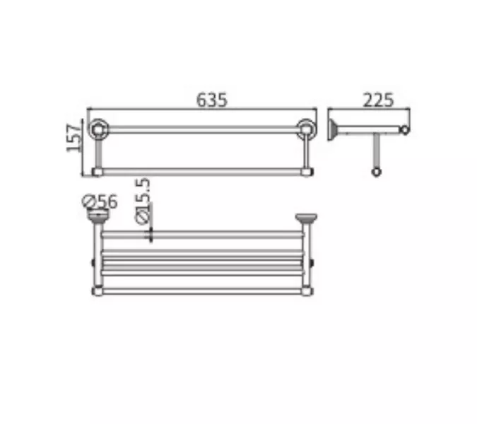 Полотенцедержатель Ceramalux BIANCO 52010, изображение 2