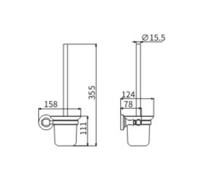 Ёршик подвесной Ceramalux BIANCO 52013, изображение 2