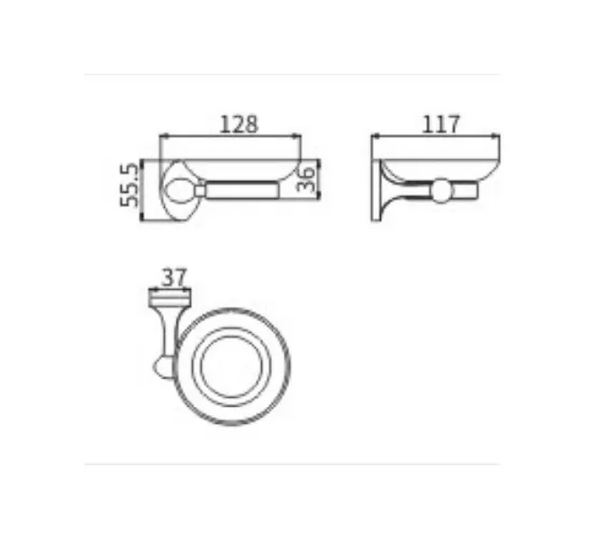 Мыльница стекло Ceramalux BELL  53504, изображение 2