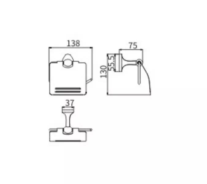 Бумагодержатель Ceramalux BELL  53507, изображение 2