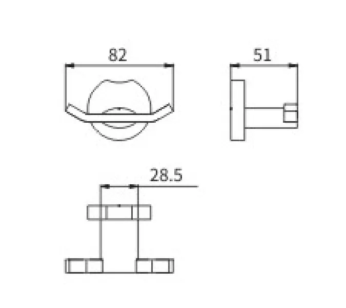 Крючок двойной Ceramalux LOFT 53901A, изображение 2