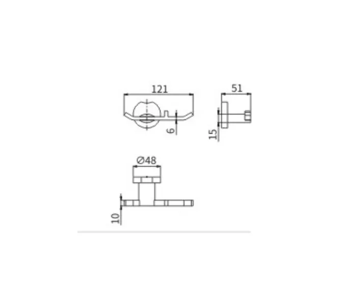 Крючок тройной Ceramalux LOFT 53901 B, изображение 2