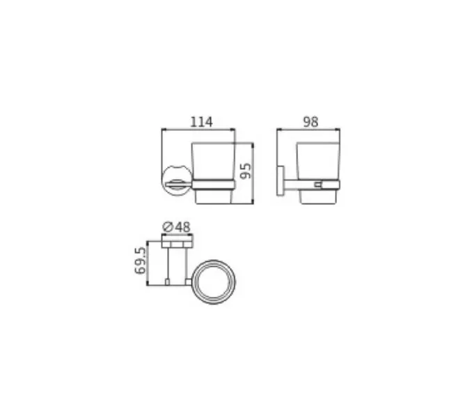 Стакан стекло Ceramalux LOFT 53902, изображение 2