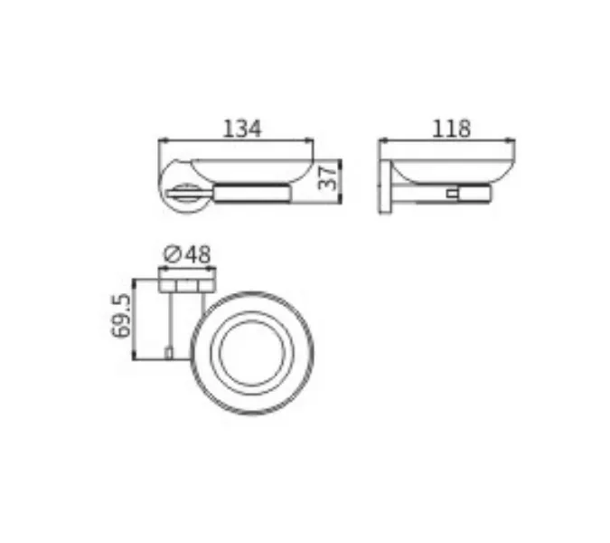 Мыльница стекло Ceramalux LOFT 53904, изображение 2