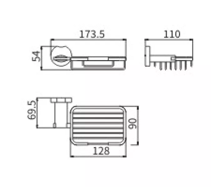 Мыльница решетка Ceramalux LOFT 53905, изображение 2