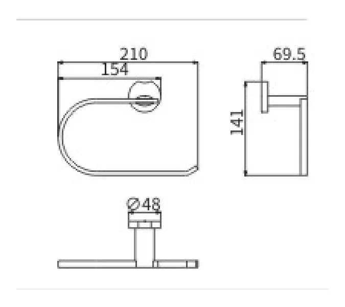 Бумагодержатель Ceramalux LOFT 53906, изображение 2
