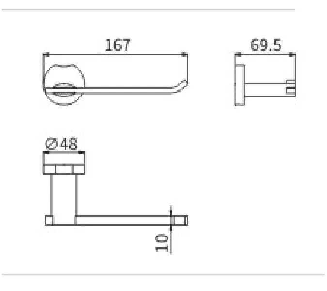 Бумагодержатель Ceramalux LOFT 53907 A, изображение 2