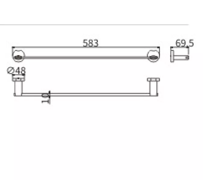 Полотенцедержатель Ceramalux LOFT 53908, изображение 2