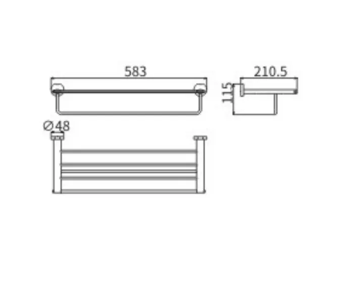 Полотенцедержатель Ceramalux LOFT 53910, изображение 2