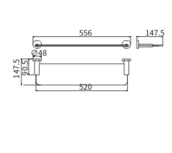 Полка стекло Ceramalux LOFT 53911, изображение 2