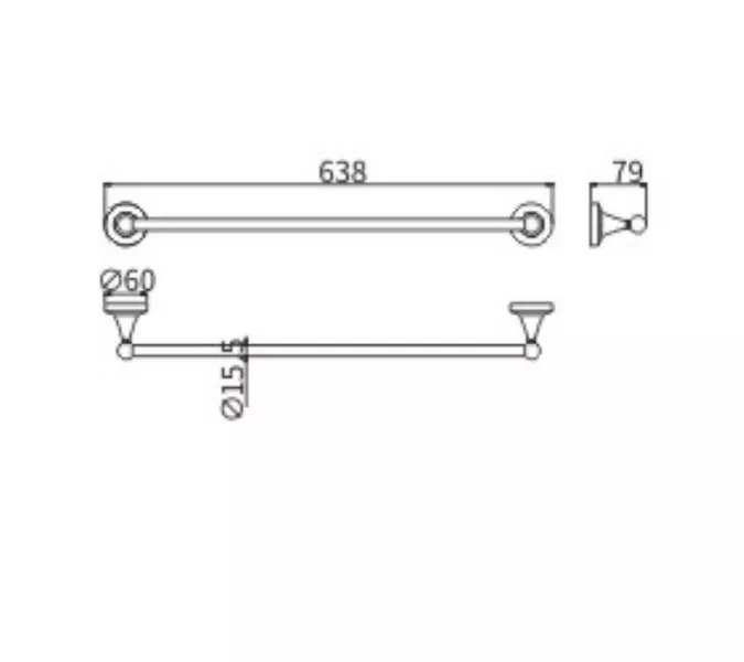 Полотенцедержатель Ceramalux LUXURY 57508, изображение 2