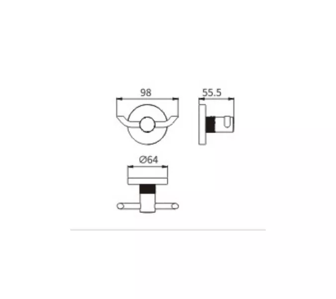 Крючок двойной Ceramalux ANTICA 61201-1, изображение 2