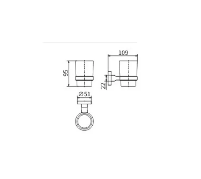 Стакан стекло Ceramalux QUADRO 61902, изображение 2