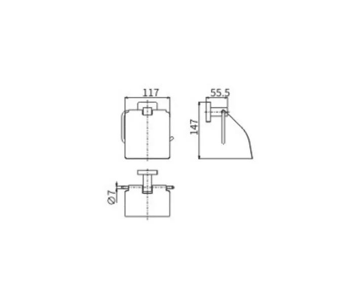 Бумагодержатель Ceramalux QUADRO 61907, изображение 2