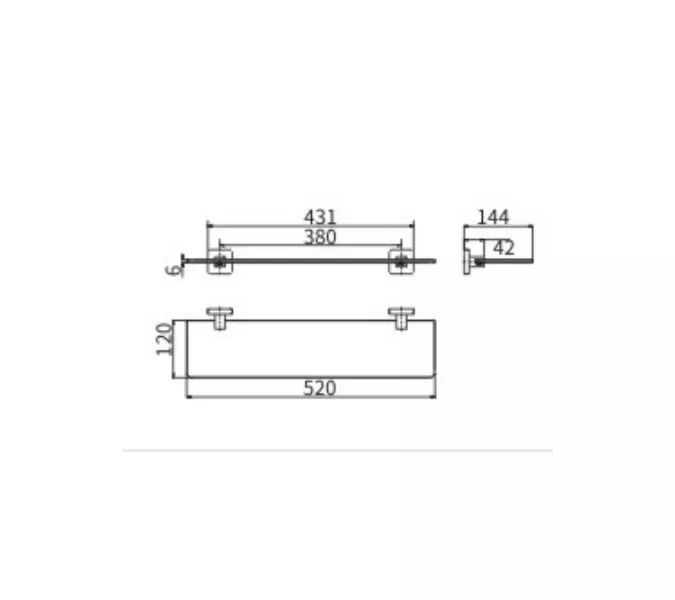 Полотенцедержатель Ceramalux QUADRO 61909, изображение 2