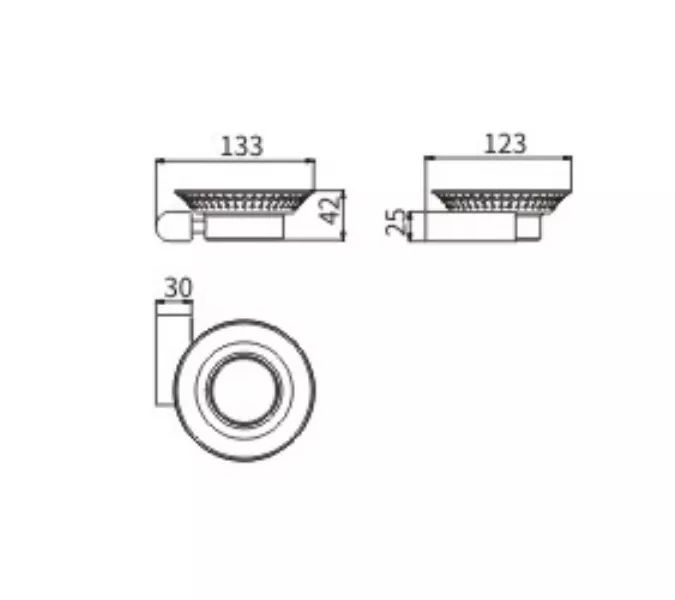 Мыльница стекло Ceramalux FLORENZIA 63104, изображение 2