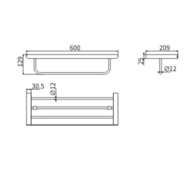 Полотенцедержатель Ceramalux FLORENZIA 63110, изображение 2
