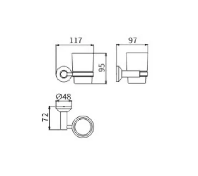 Стакан стекло Ceramalux FLEUR 78302, изображение 2