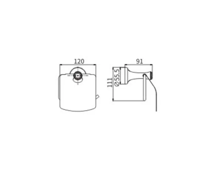 Бумагодержатель Ceramalux VALENCIA 88507G, изображение 2