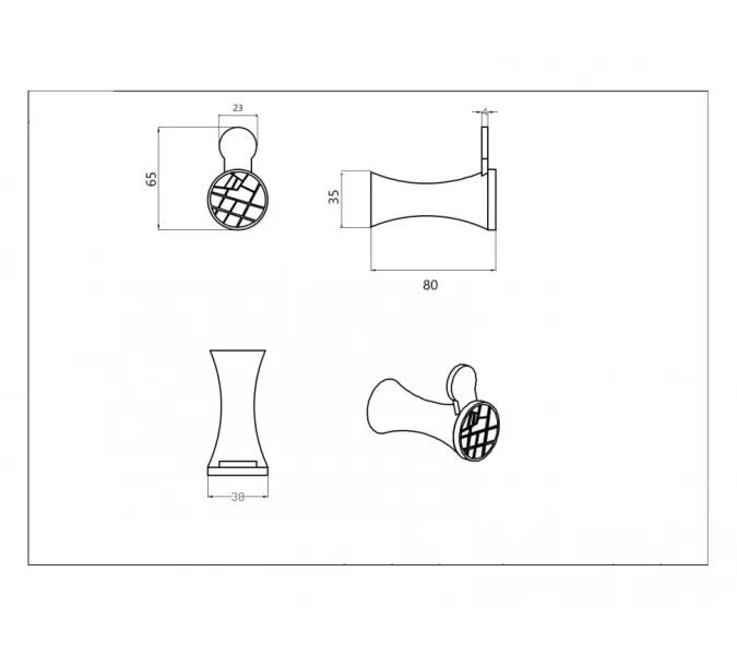 Крючок Ceramalux VIRGINIA 94301A, изображение 2
