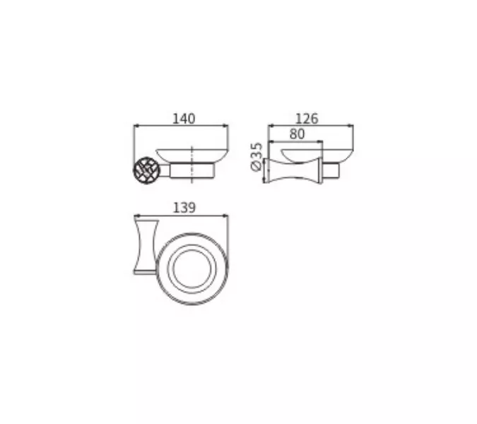 Мыльницы керамика Ceramalux VIRGINIA 94304A, изображение 2