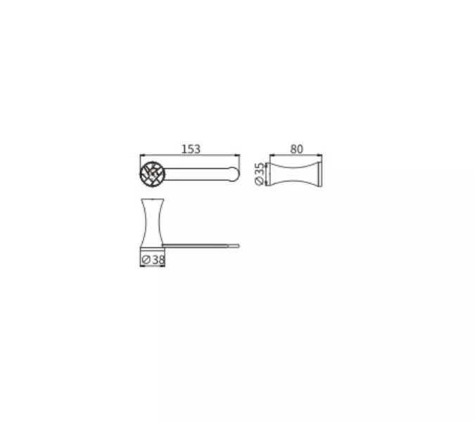 Бумагодержатель Ceramalux VIRGINIA 94307A, изображение 2