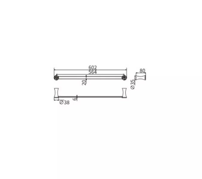 Полотенцедержатель Ceramalux VIRGINIA 94308A, изображение 2